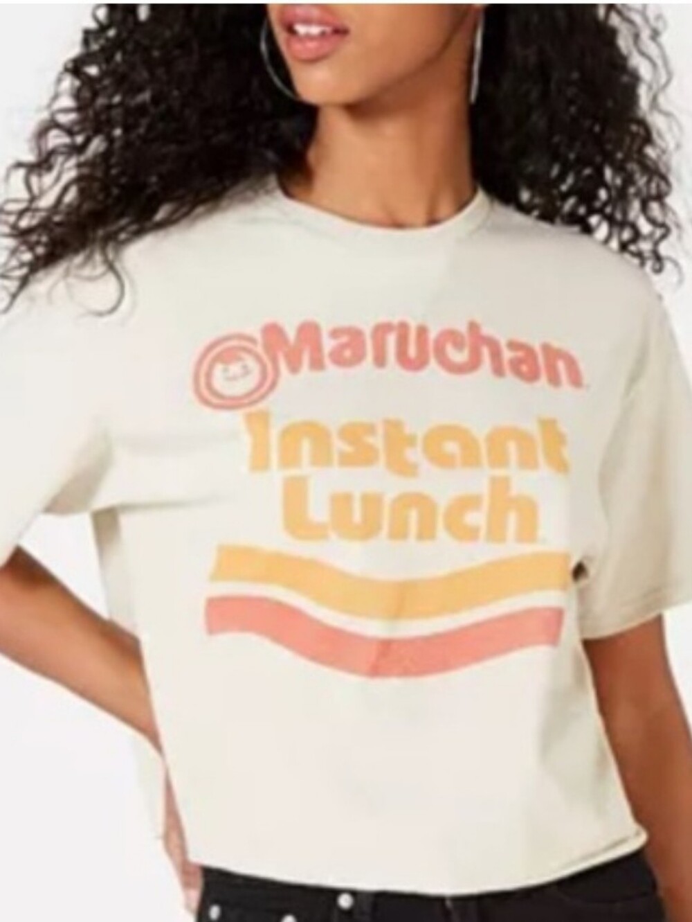 Maruchan XL Women's Creme Colored Ramen Themed T-shirt Soft Stretch